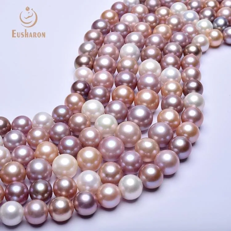 12-14mm AAA- Natural Multicolor Round Edison Pearl Strands