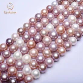 12-14mm AAA- Natural Multicolor Round Edison Pearl Strands
