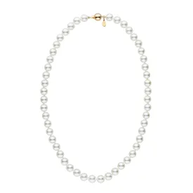 8.0-8.5 mm 18 Inch Natural White Hanadama Akoya Pearl Necklace