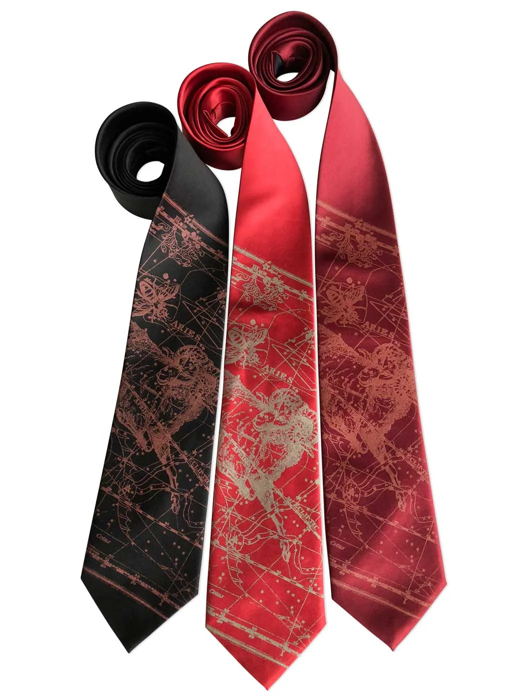 Aries Necktie, Zodiac Constellation Star Chart Tie