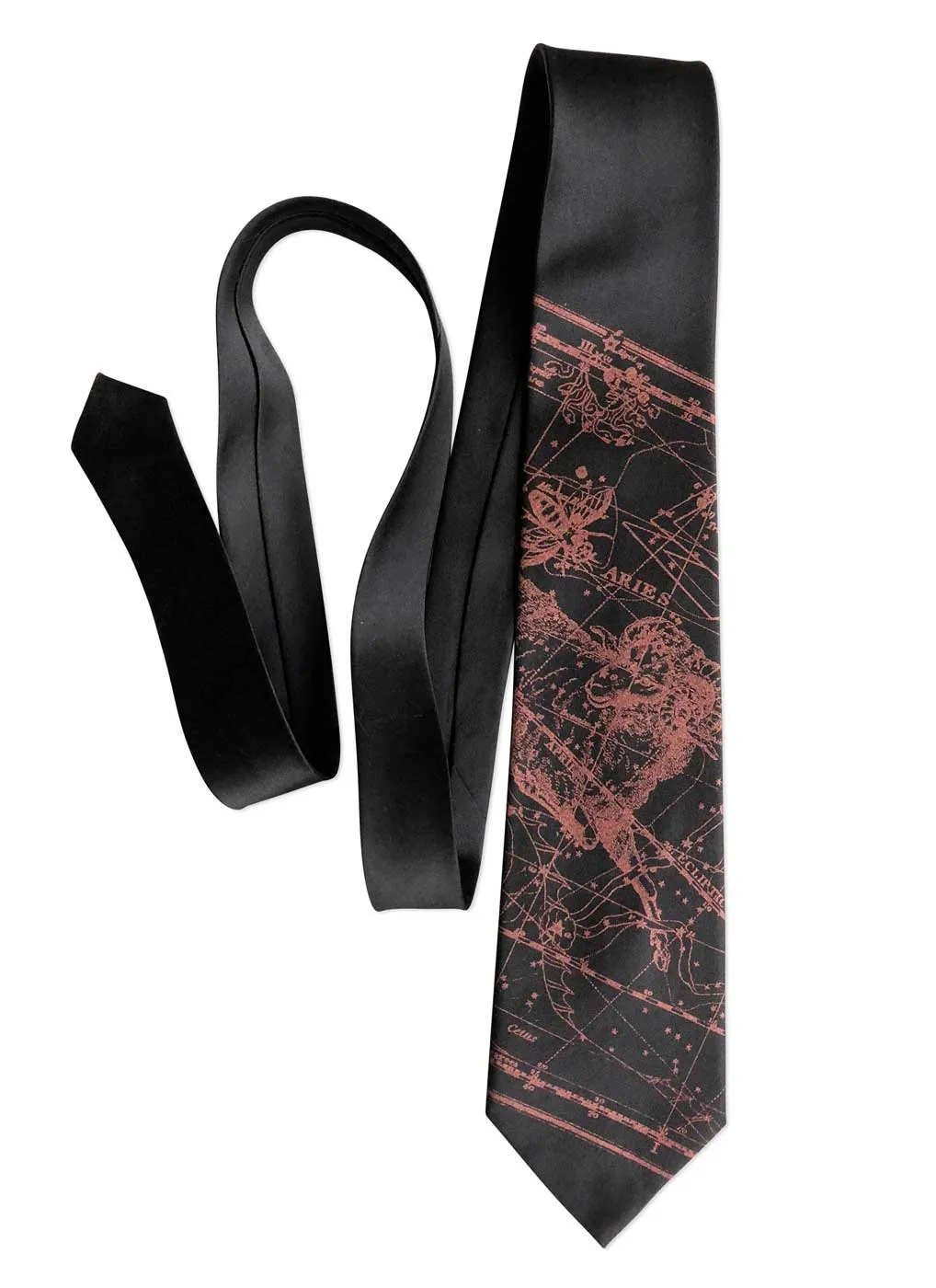 Aries Necktie, Zodiac Constellation Star Chart Tie