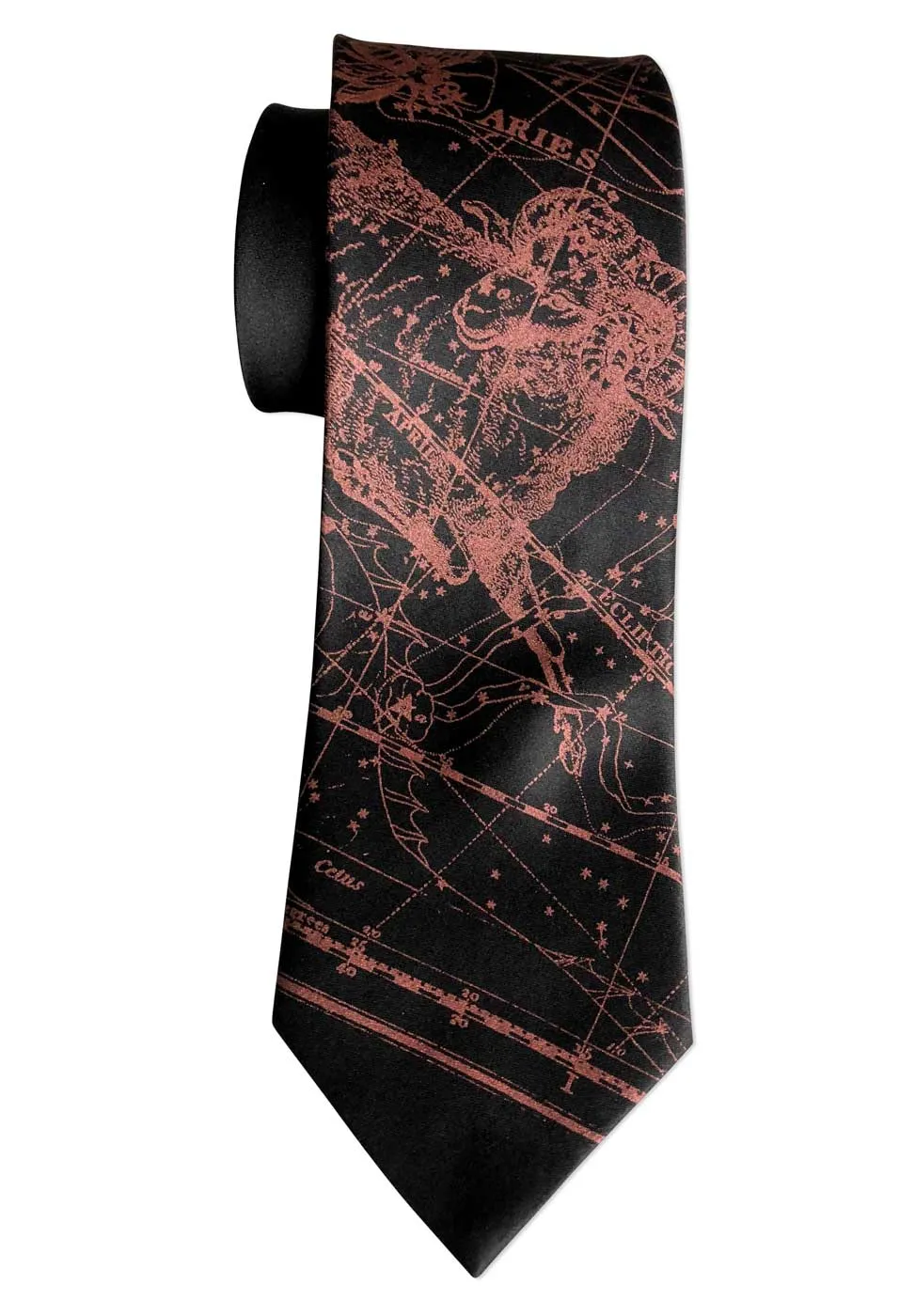Aries Necktie, Zodiac Constellation Star Chart Tie