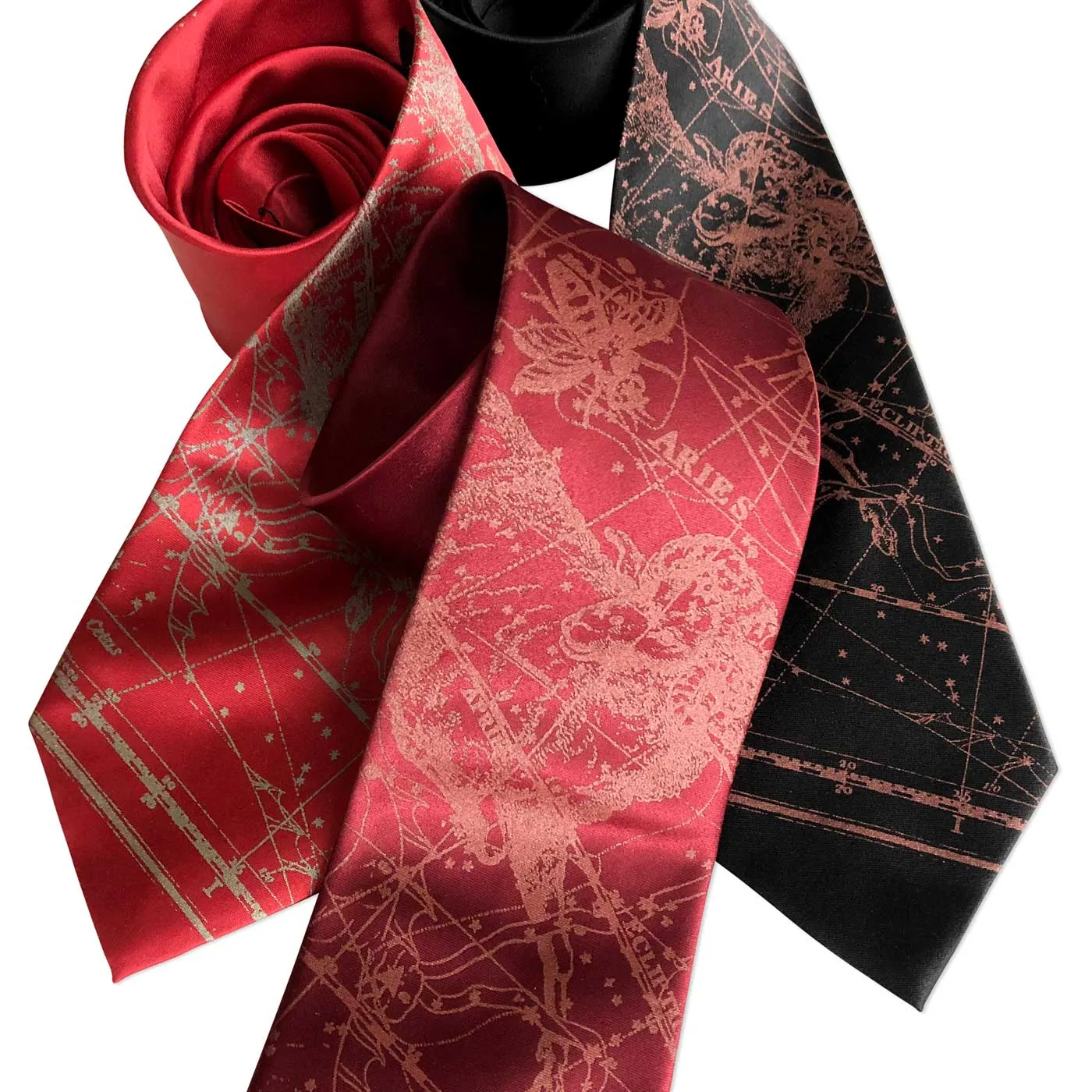 Aries Necktie, Zodiac Constellation Star Chart Tie