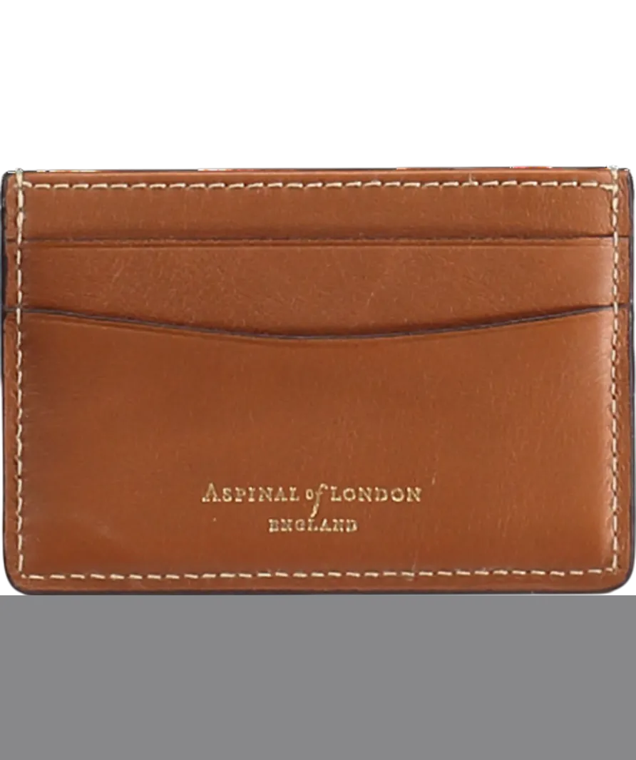 Aspinal Of London Brown Smooth Leather Card Holder