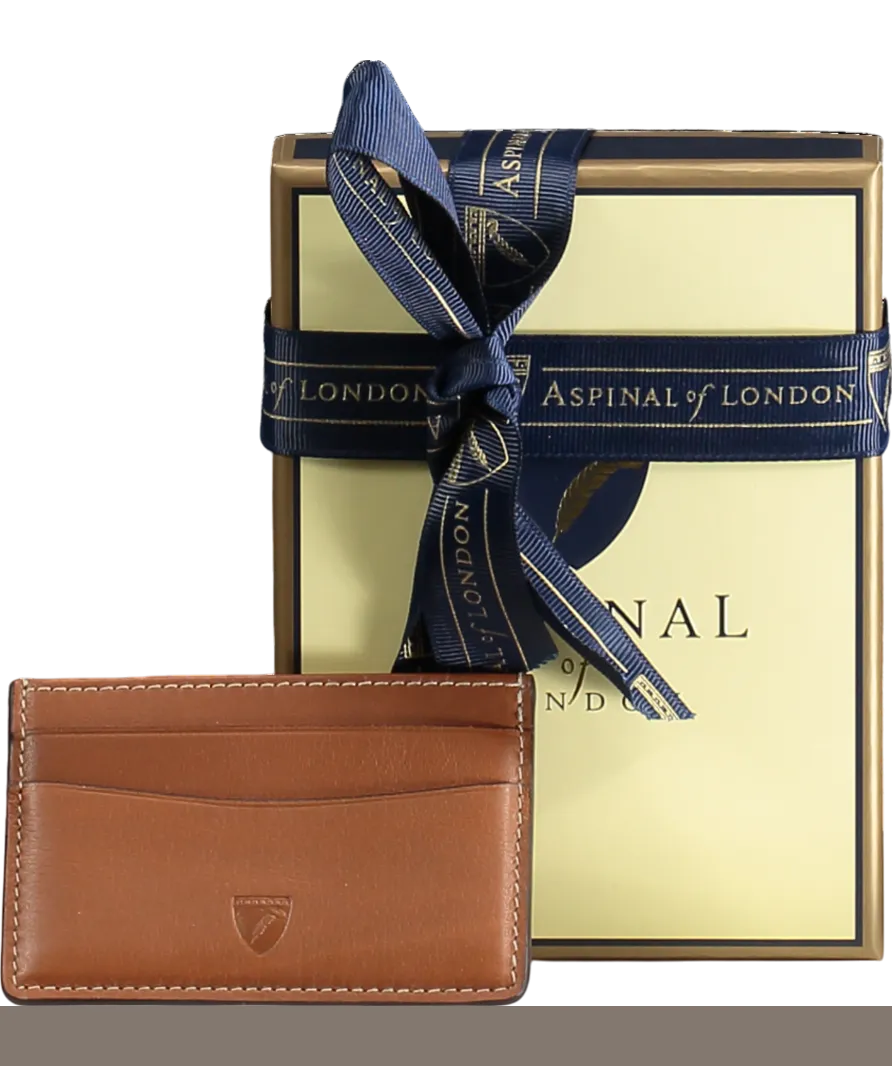 Aspinal Of London Brown Smooth Leather Card Holder