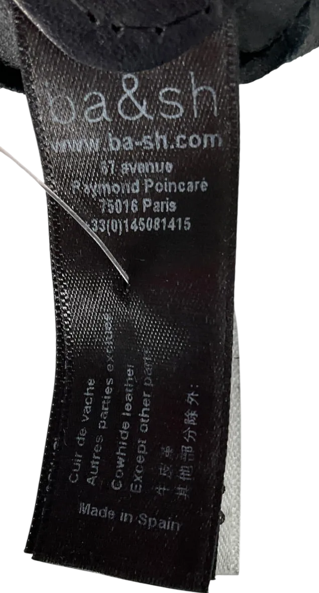 Ba&sh Black Bergamo Leather Belt UK XS/S