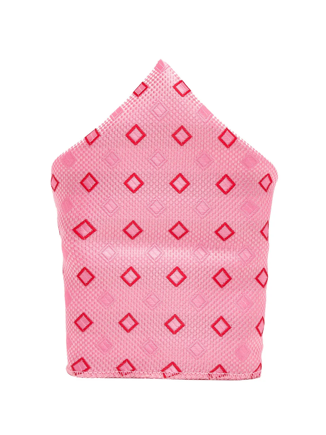 Blush Peach Luxury Italian Silk Necktie Set With Pocket Square Cufflinks Brooch Chrome Tie pin