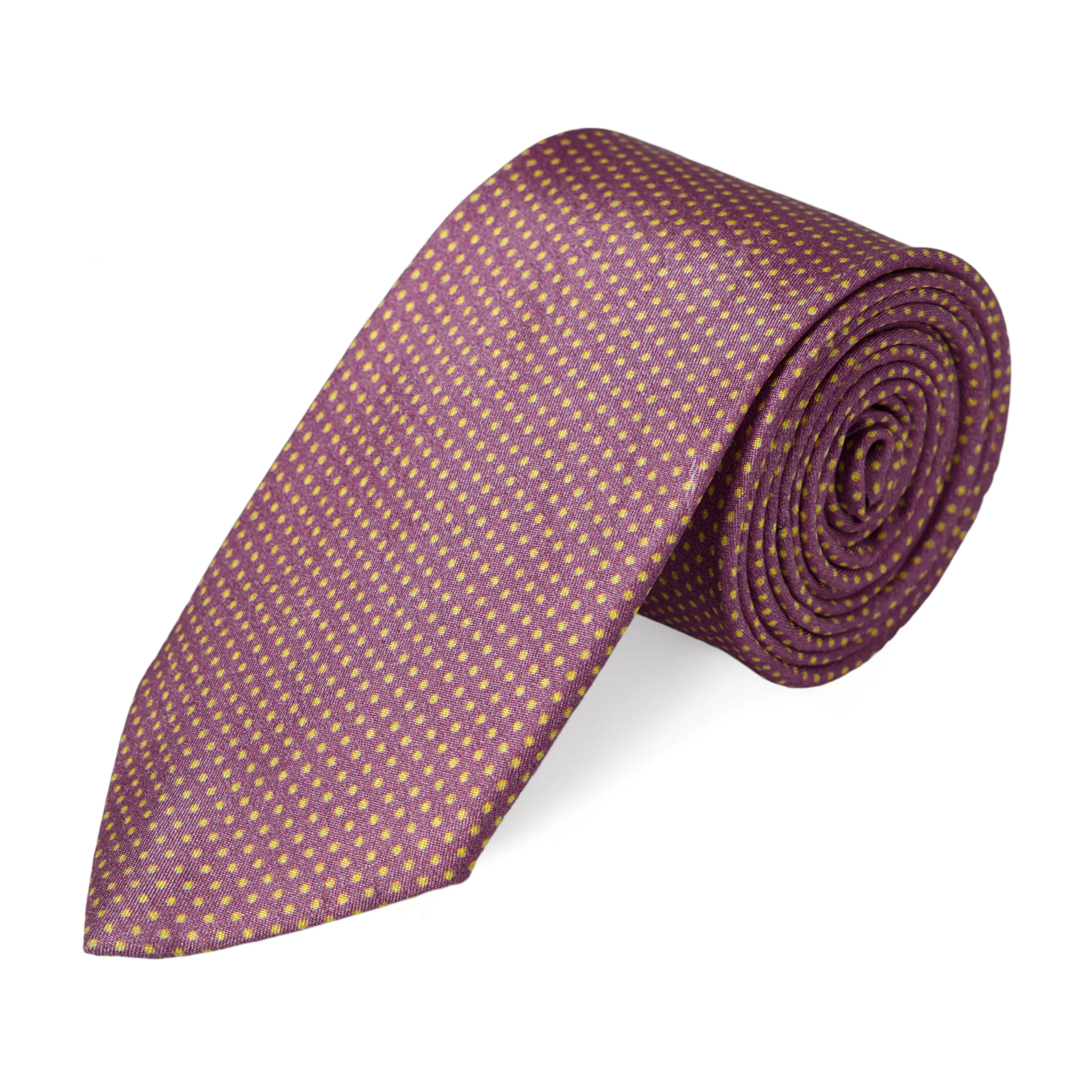 Chokore Marsala & Off-white Dots Silk Necktie - Indian at Heart Range