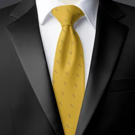 Chokore Yellow Leaf Silk Necktie - Wildlife Range