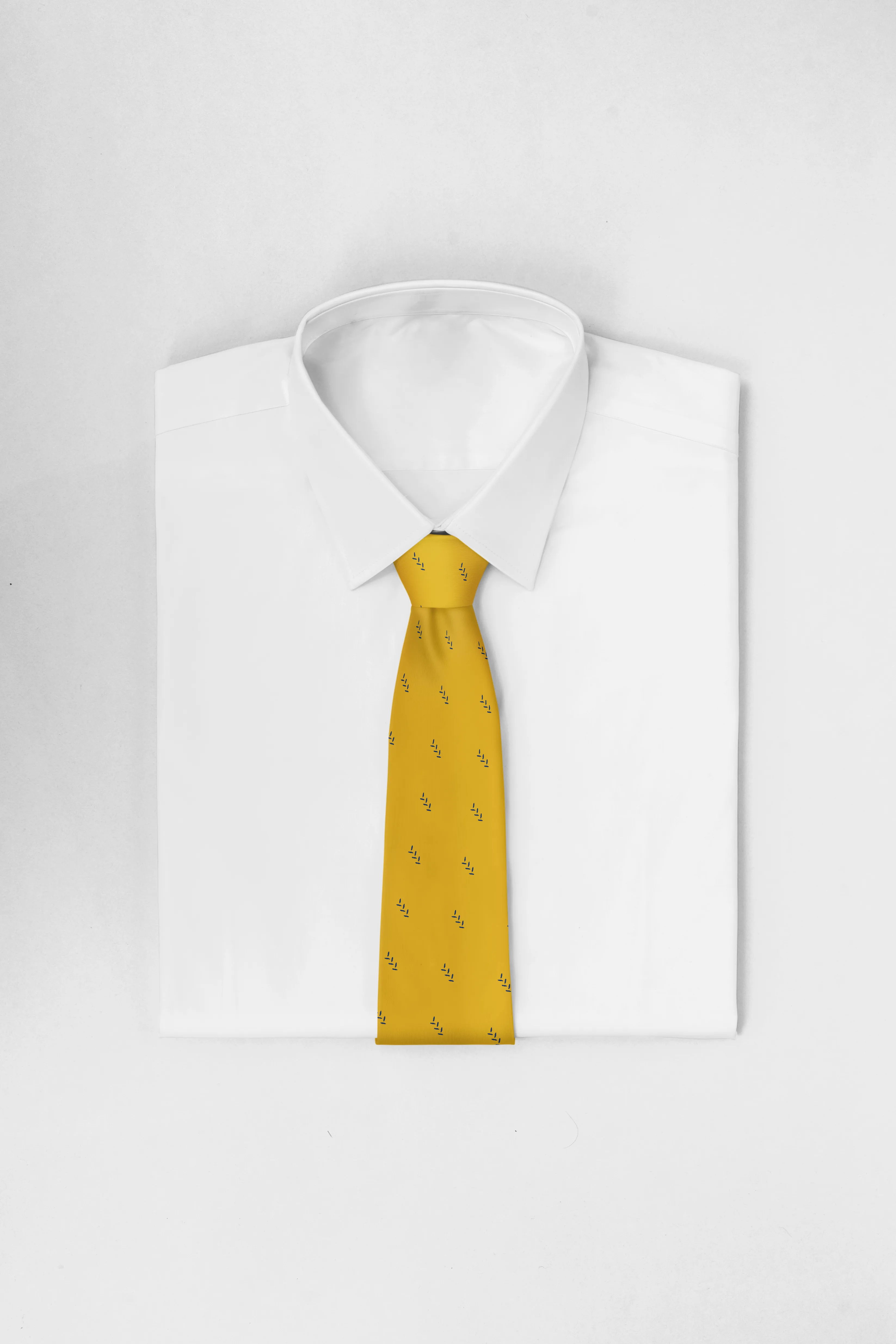 Chokore Yellow Leaf Silk Necktie - Wildlife Range