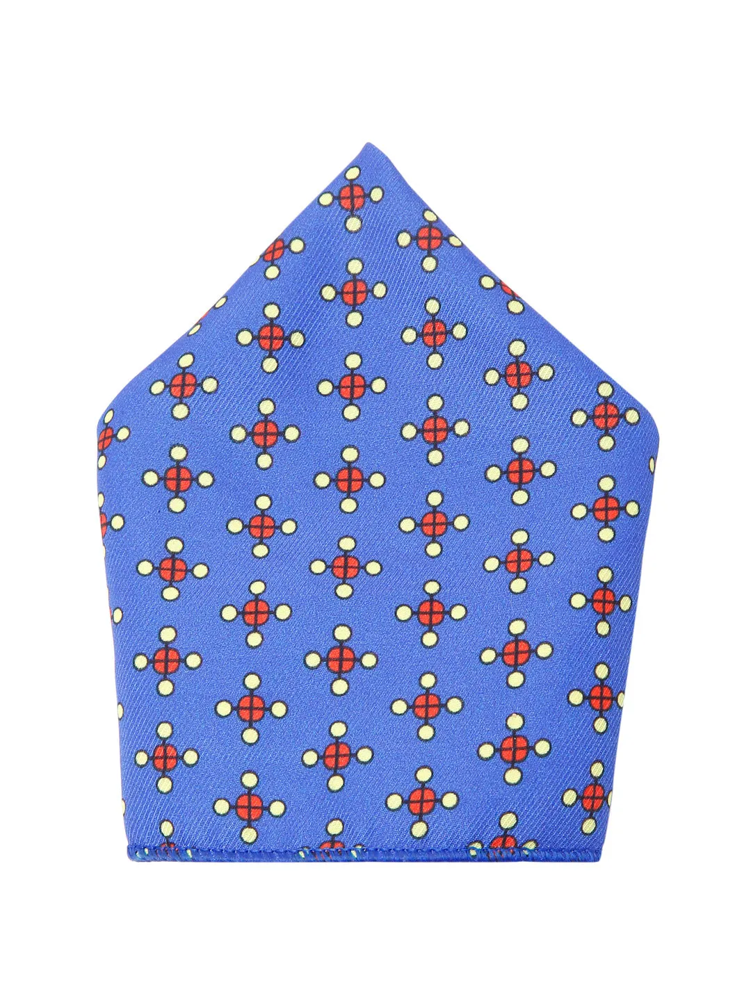 Cornflower Blue Luxury Italian Silk Necktie Set With Pocket Square Cufflinks Brooch Chrome Tie pin