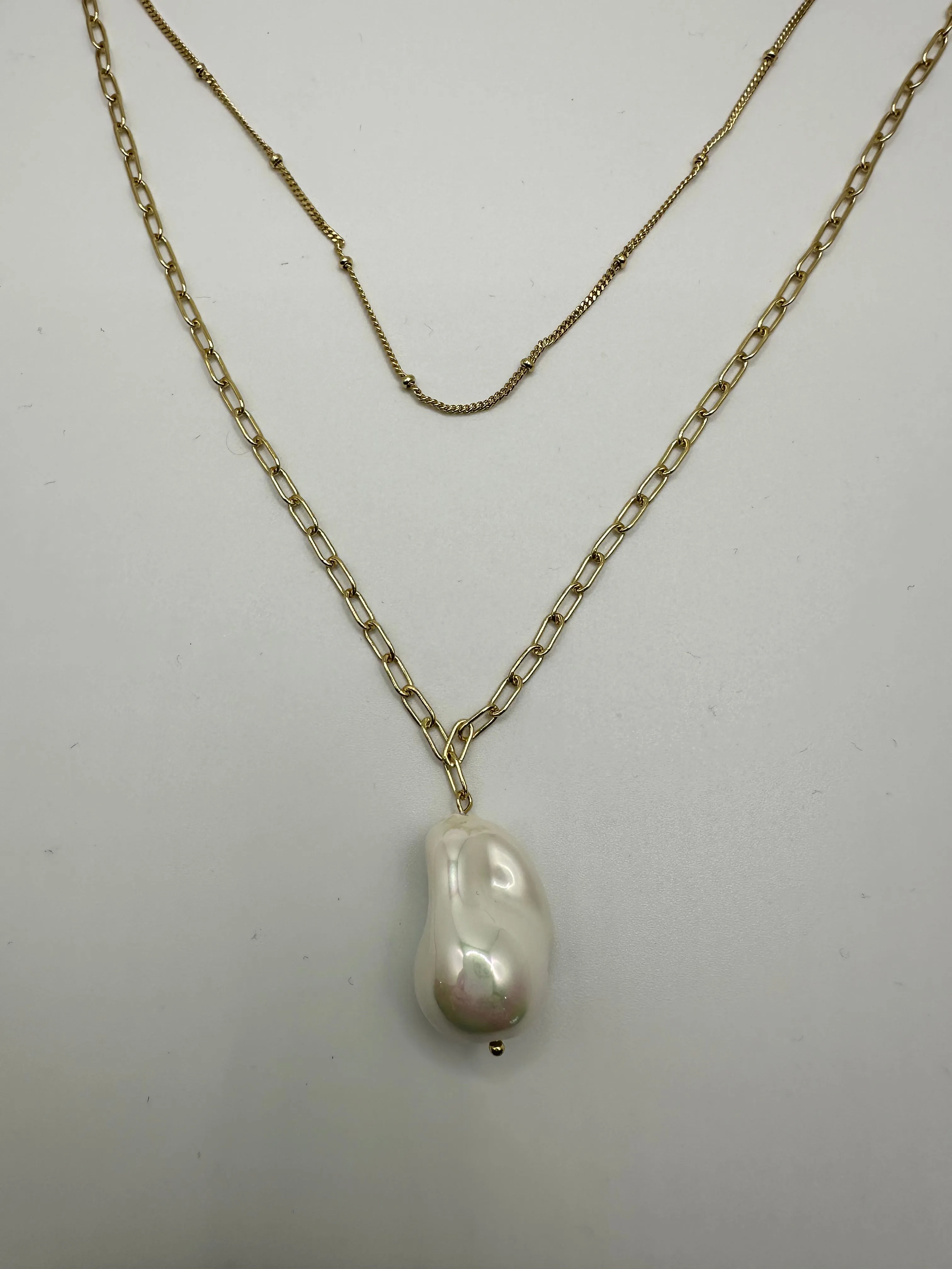 Double Strand Baroque Pearl Necklace