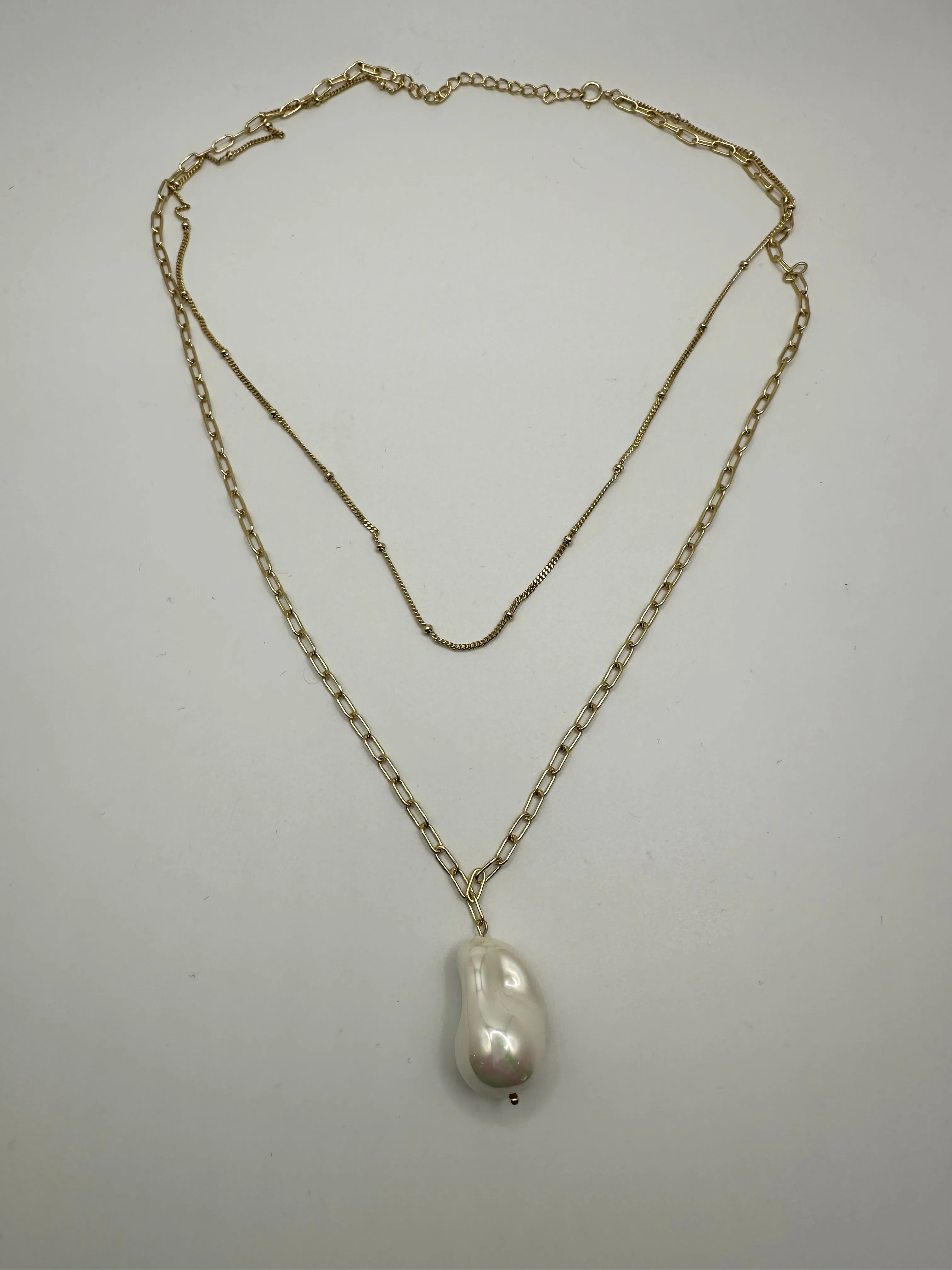 Double Strand Baroque Pearl Necklace