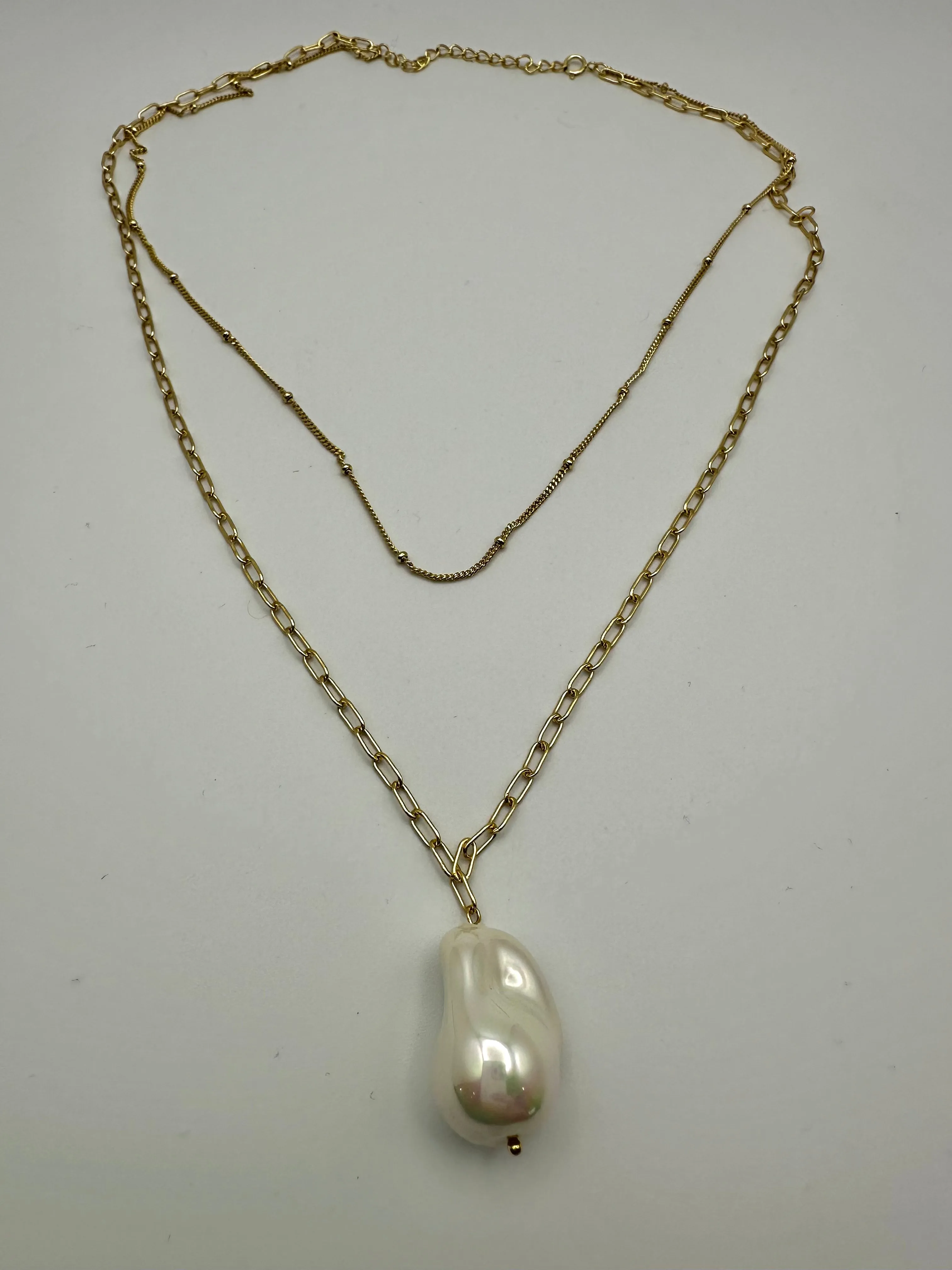 Double Strand Baroque Pearl Necklace