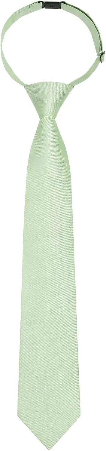 Enlision Boys Ties Solid Color Pre-Tied Kids Necktie for Age 8-12 Adjustable Woven Formal Kids Tie Wedding School Graduation