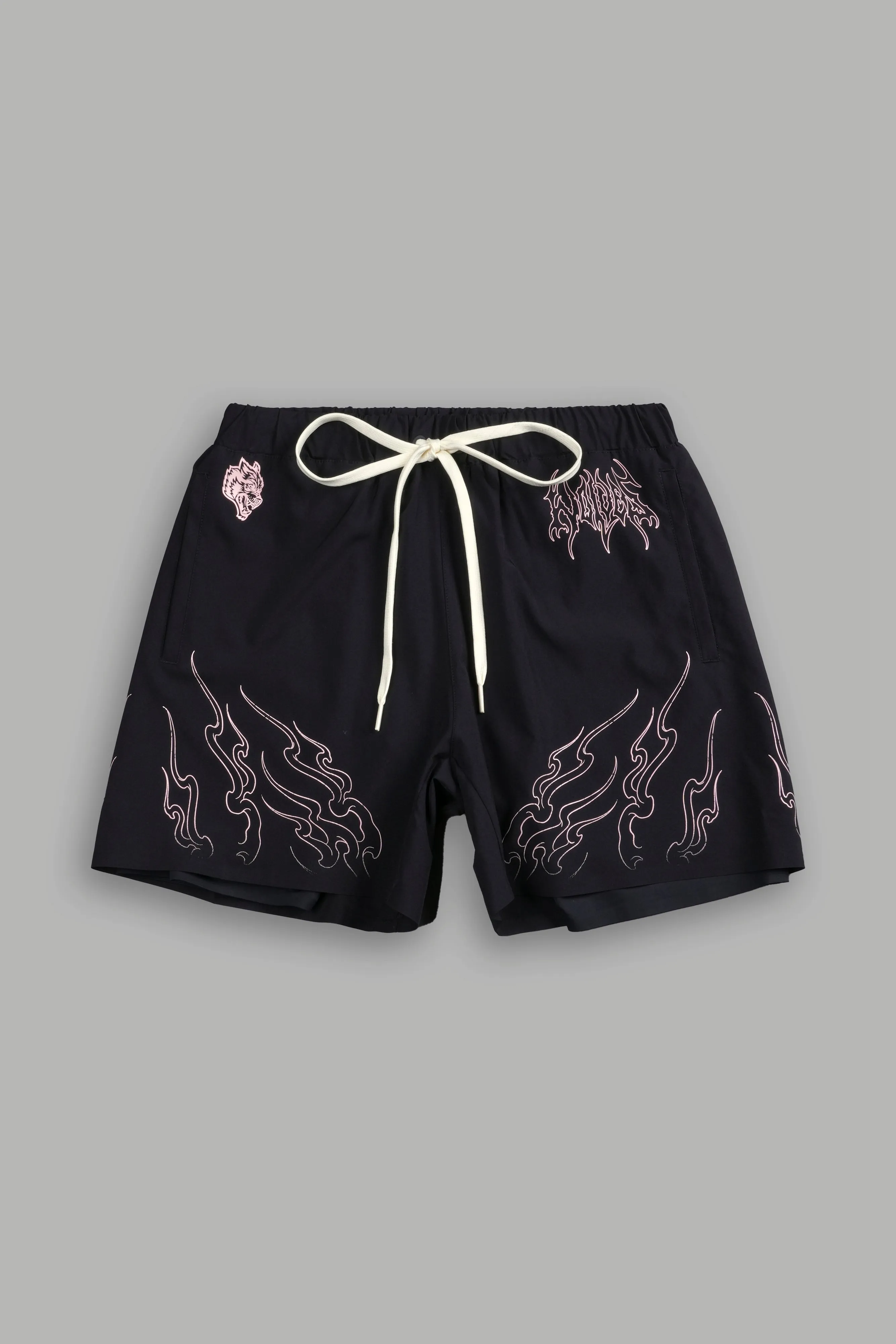 Eternal Flame Compression Shorts in Black