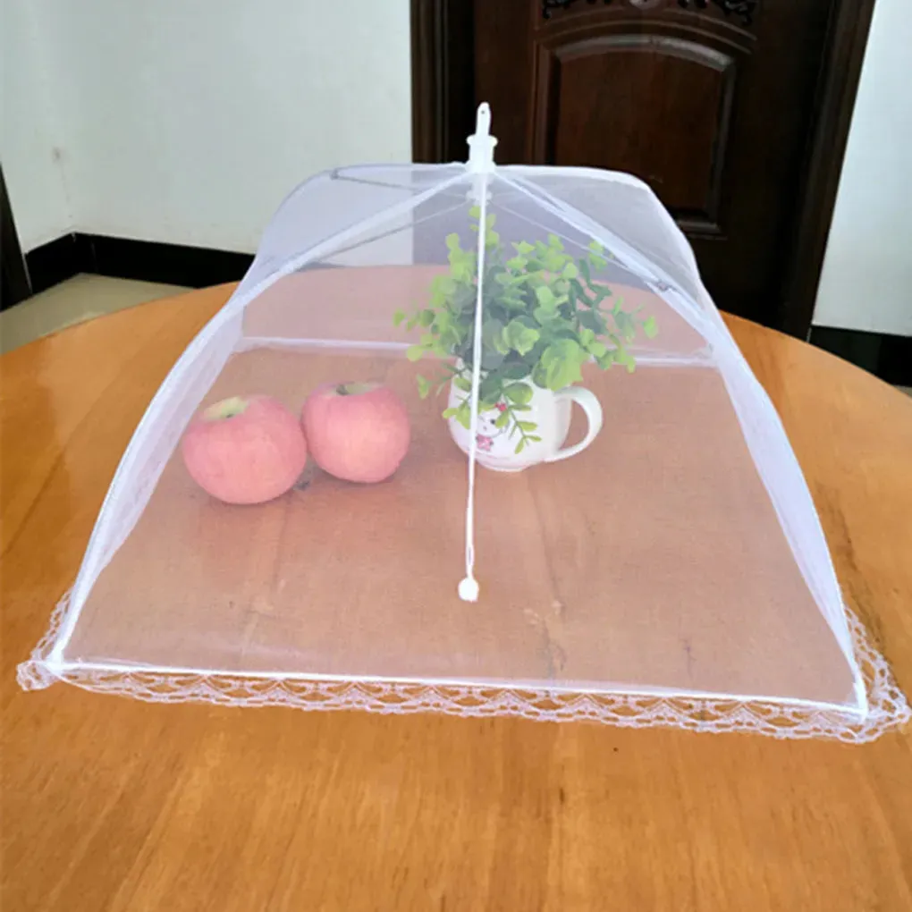 Folding Food Mesh Cover Tent Home Dining Table Kitchen Counter Meal Vegetable Fruit Umbrella Breathable Insect-proof Food Cover