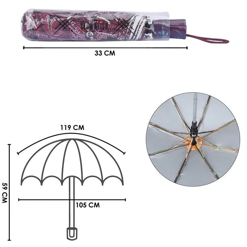 Folding Umbrella - Waterproof, Auto Open | Compact Size | Magenta