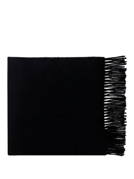 Fringed knitted scarf