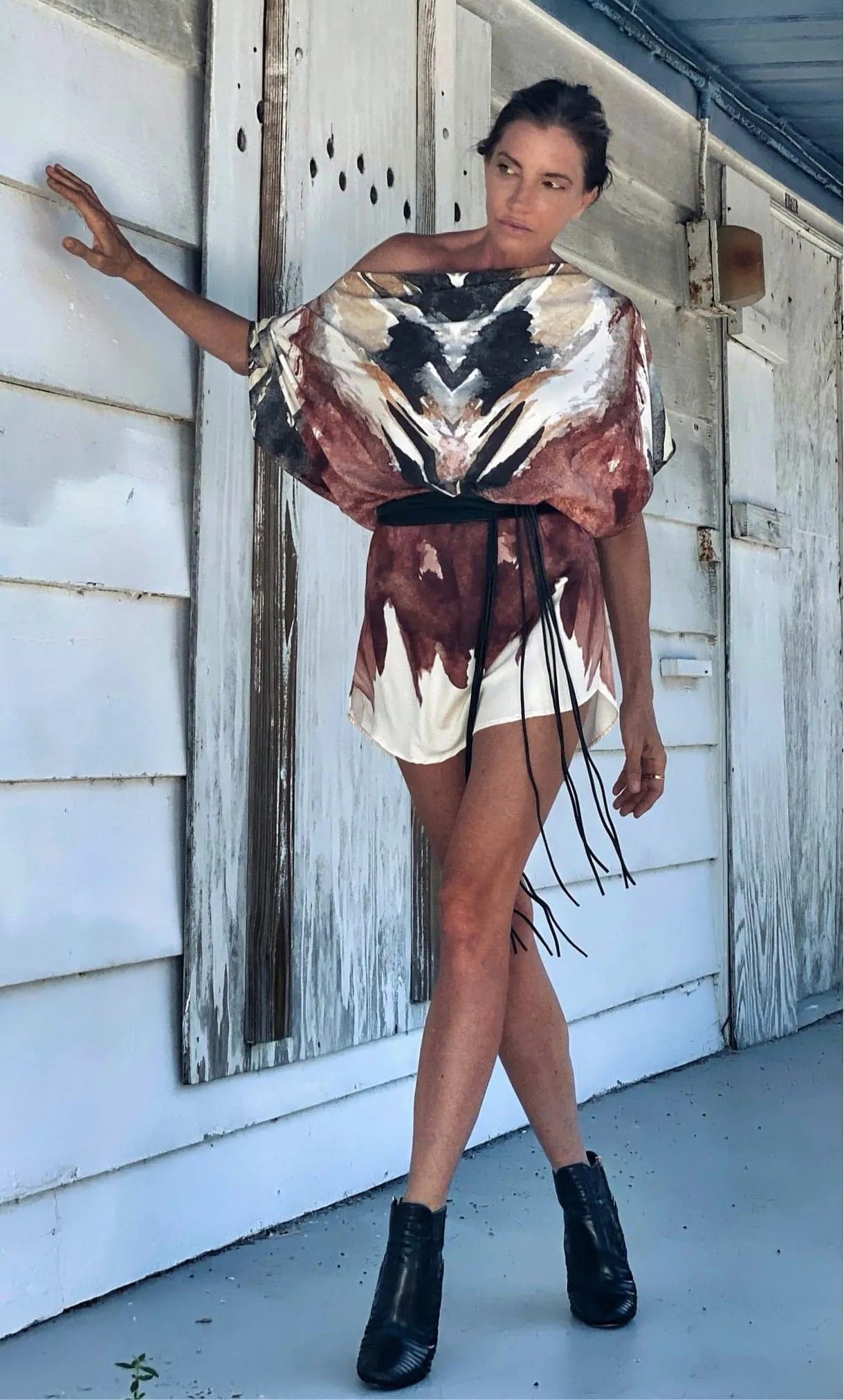 Gita Dress Owl Feather