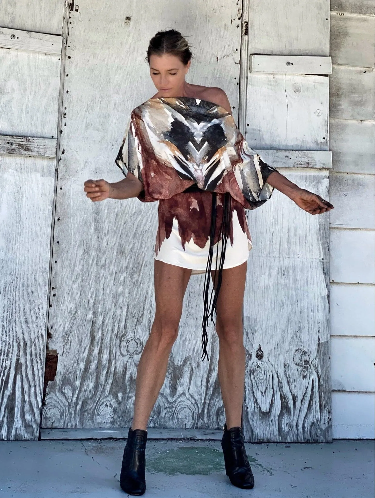 Gita Dress Owl Feather