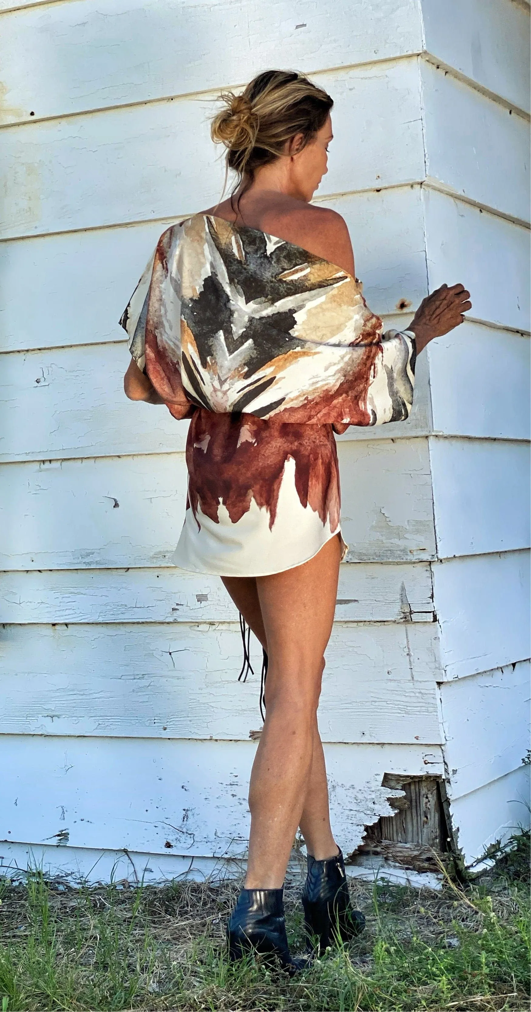 Gita Dress Owl Feather