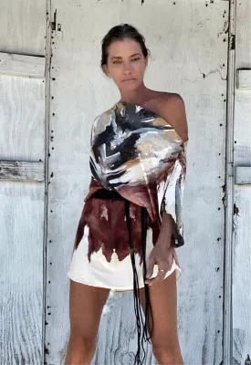 Gita Dress Owl Feather