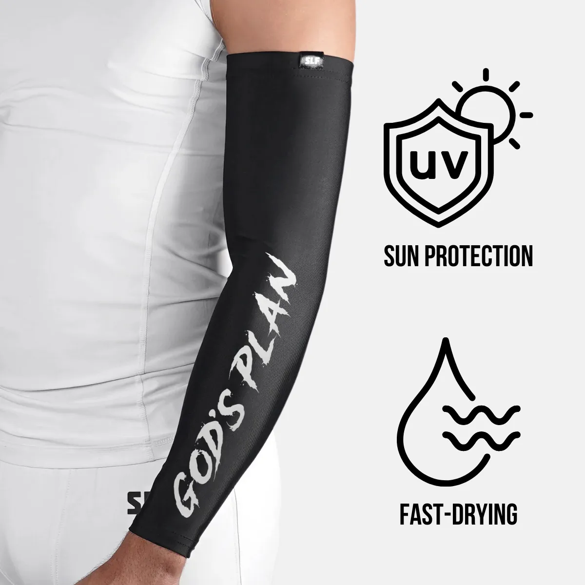 God's Plan Black UV Arm Sleeves (pair)
