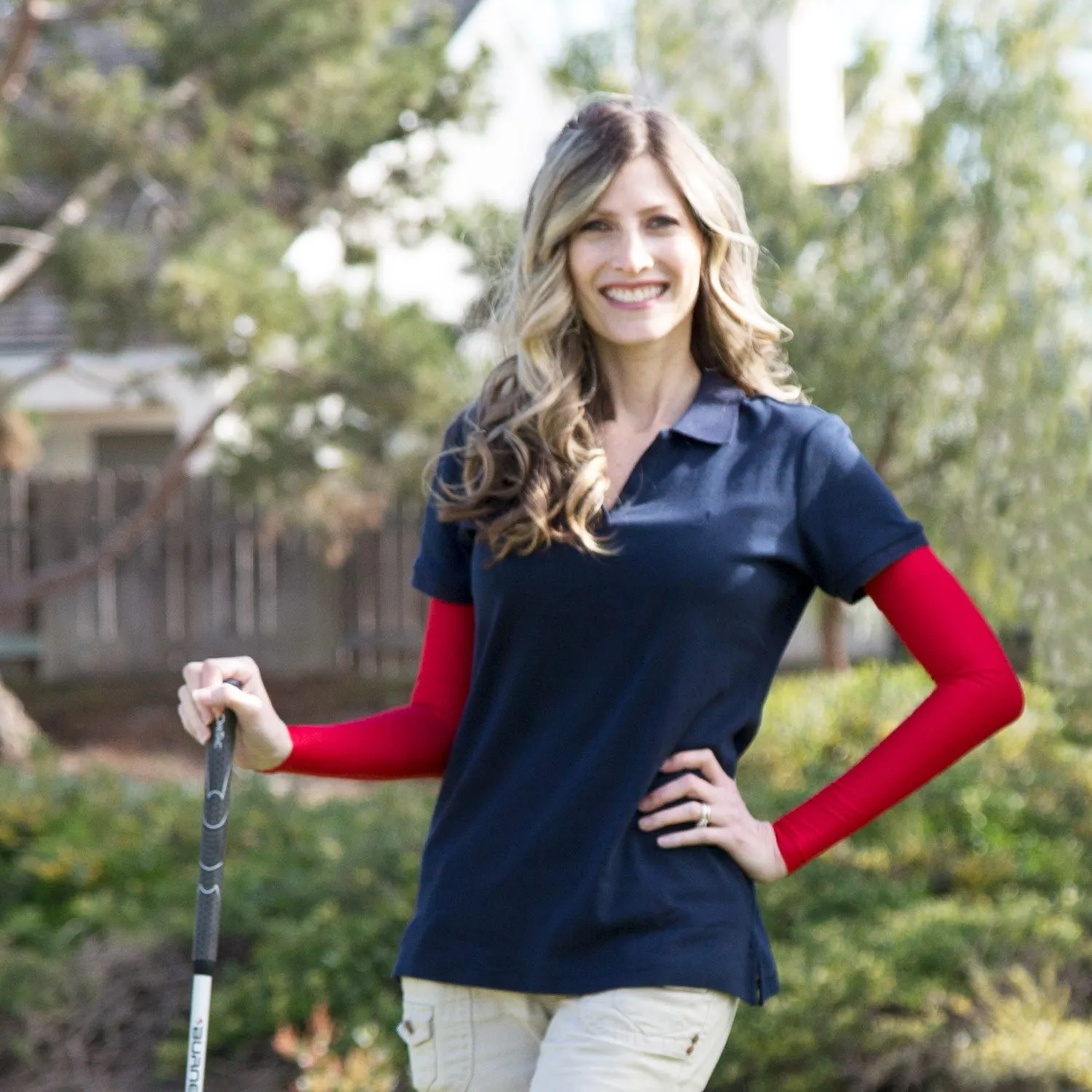 Green Camo Golf Sleeves for Arms