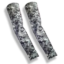 Grey Digital Camo Full Arm Golf Sleeves