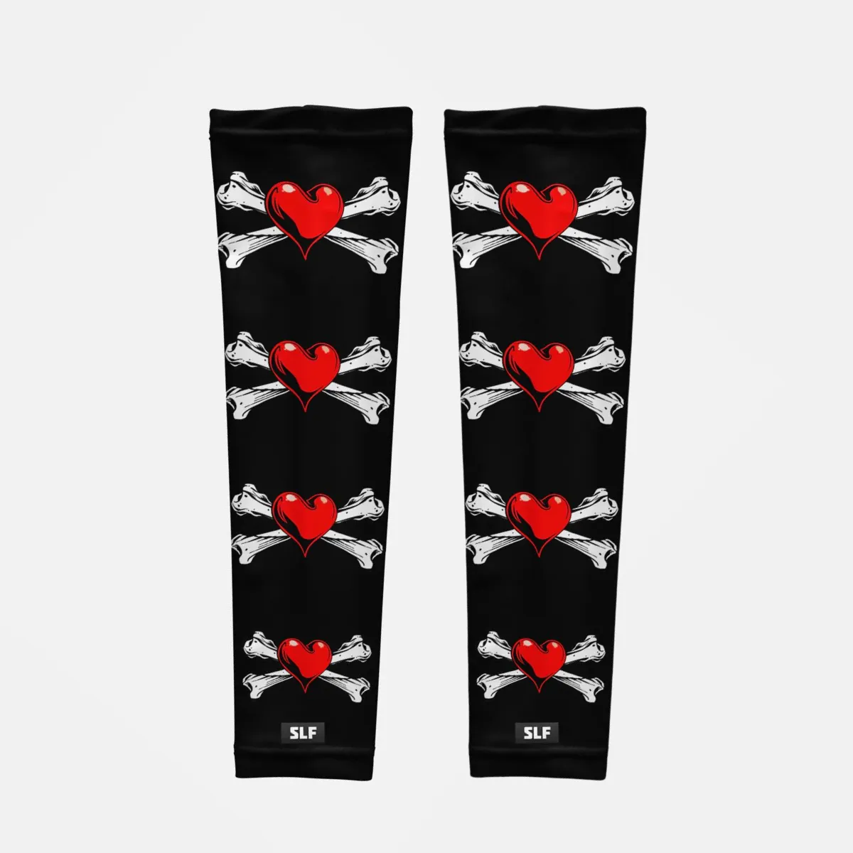 Heart Crossbones UV Arm Sleeves (pair)