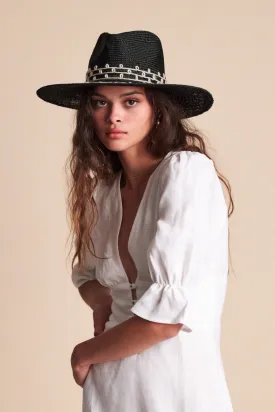 Joanna Embroidered Hat - Black
