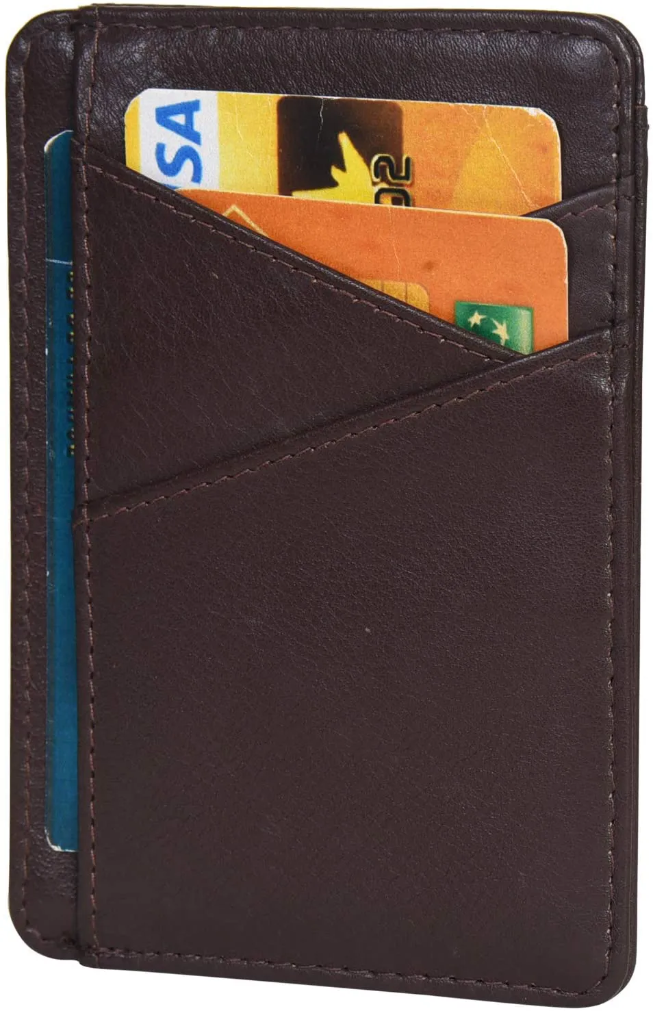 Leather Wallets for Men Minimalist Design Card Holder RFID Blocking Smart Wallet