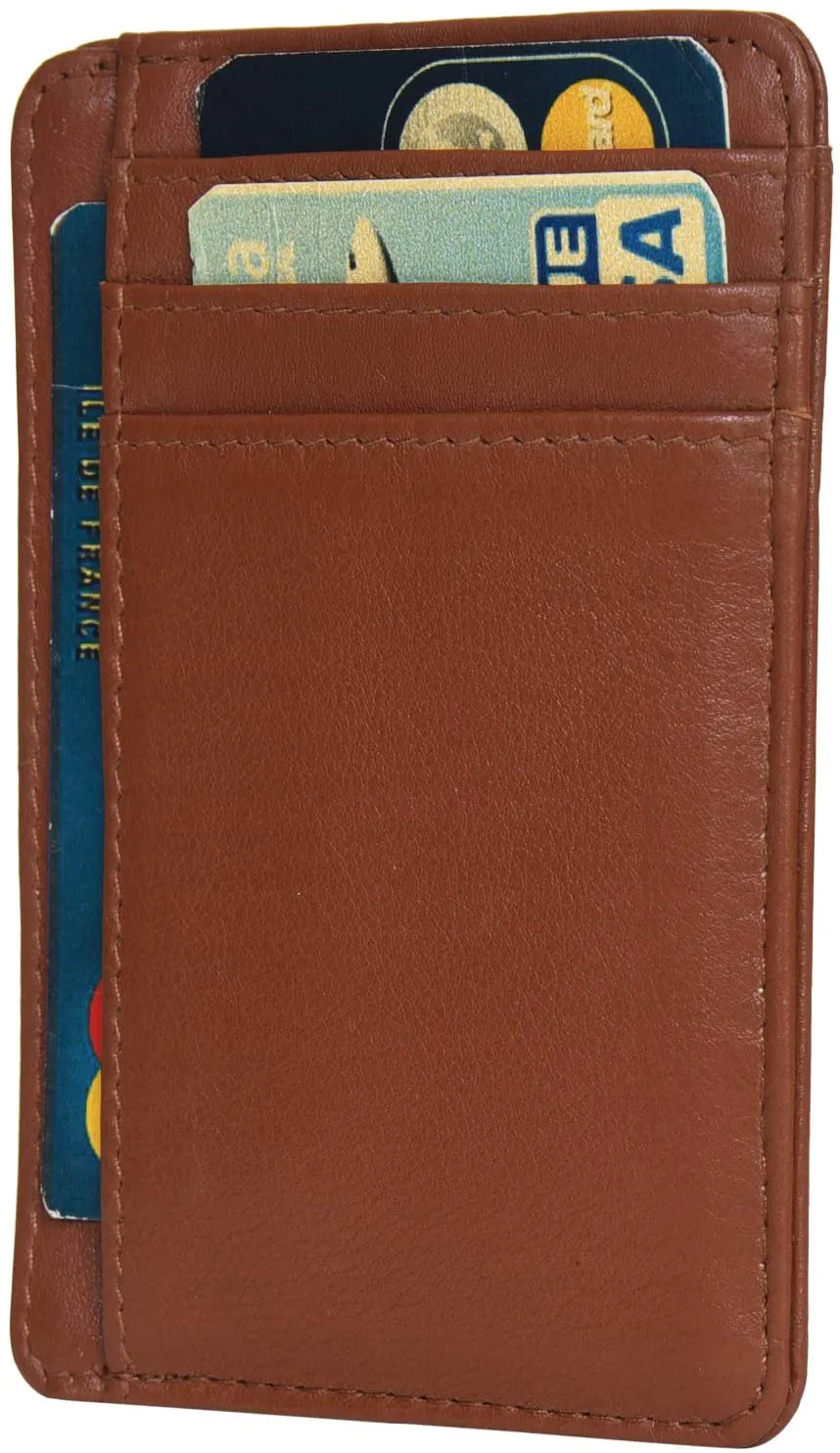 Leather Wallets for Men Minimalist Design Card Holder RFID Blocking Smart Wallet