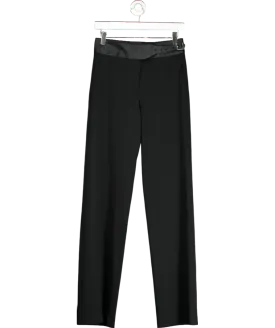 Liviana Conti Black Trouser With Eco-leather Belt UK XS
