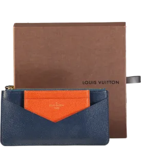 Louis Vuitton Blue Coin Purse And Card Holder