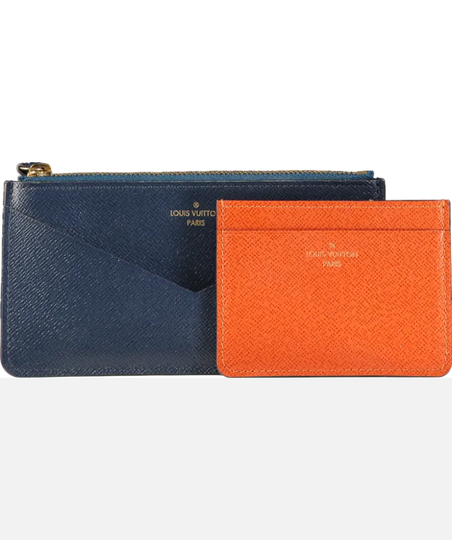 Louis Vuitton Blue Coin Purse And Card Holder