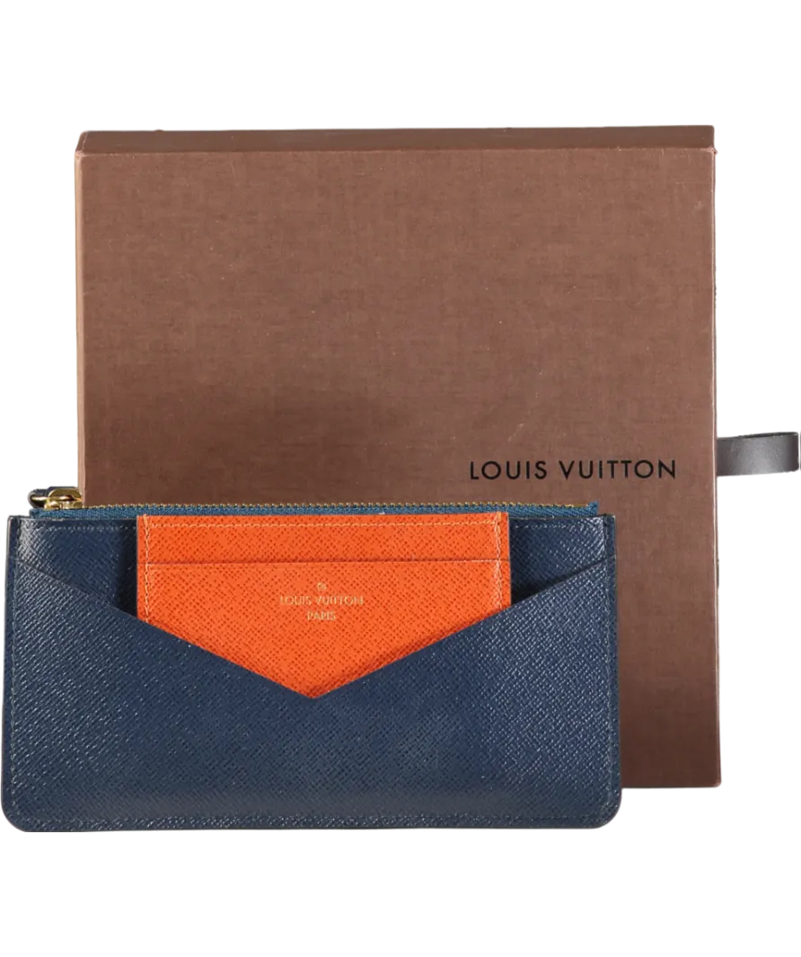 Louis Vuitton Blue Coin Purse And Card Holder