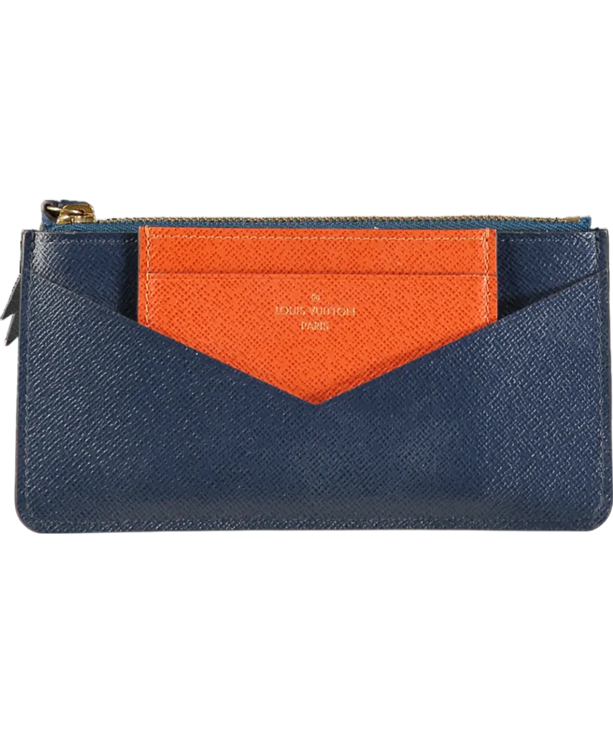 Louis Vuitton Blue Coin Purse And Card Holder