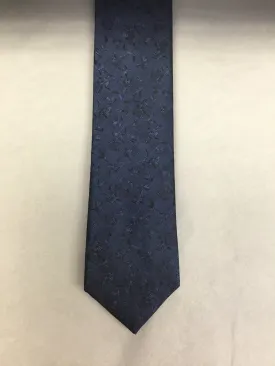 Mens Silk Tie Floral Navy/Navy