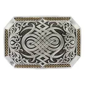 Montana Silversmiths Antiqued Two Tone Western Celtic Knot Buckle