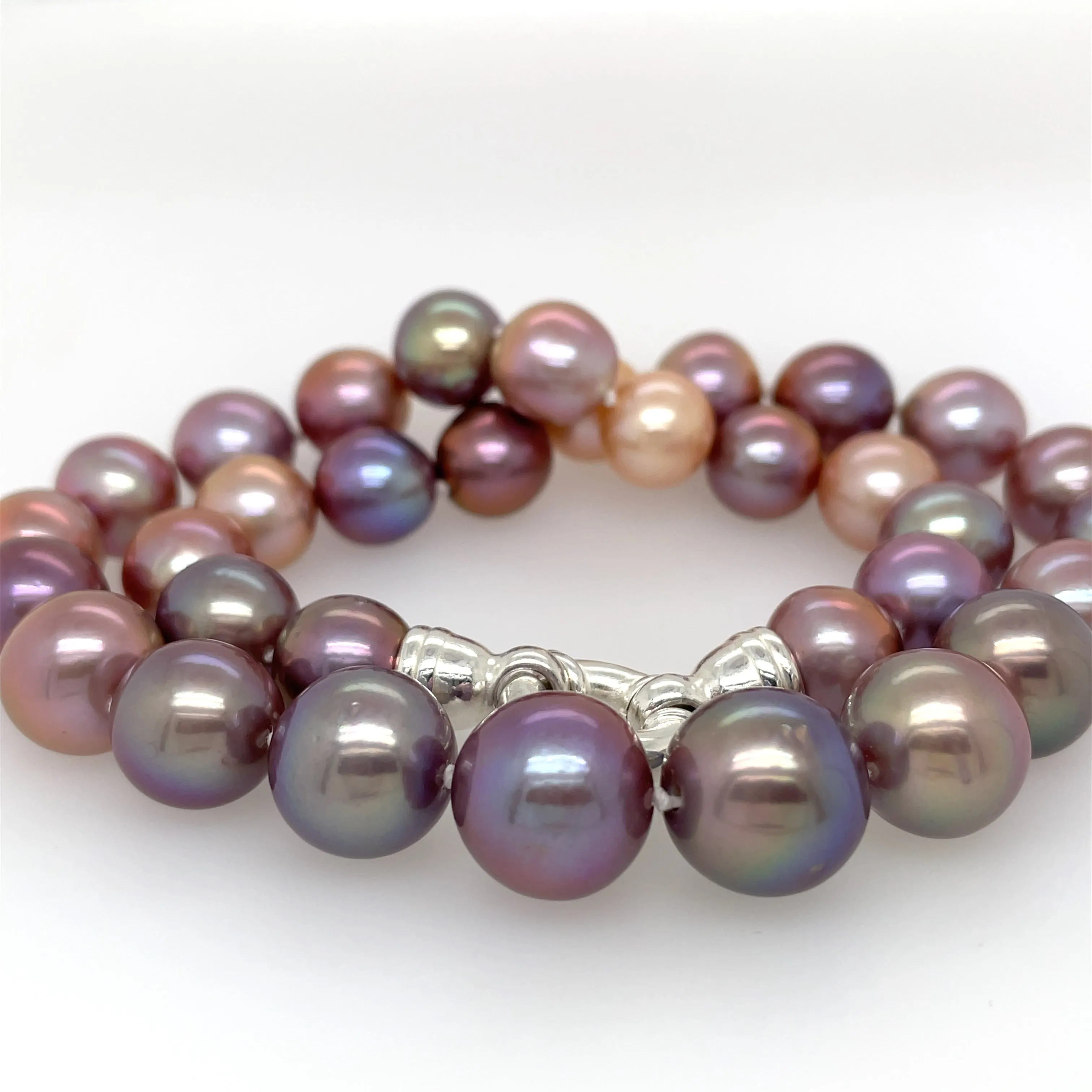 Natural Pink Semi Baroque Graduated Pearl Strand