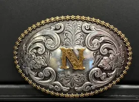 Nocona Initial Belt Buckle N