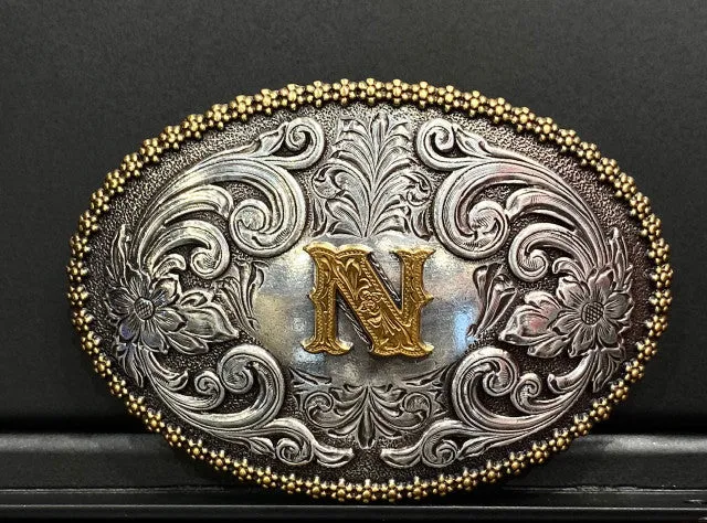 Nocona Initial Belt Buckle N