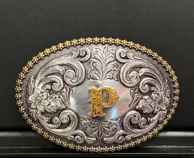 Nocona Initial Belt Buckle P