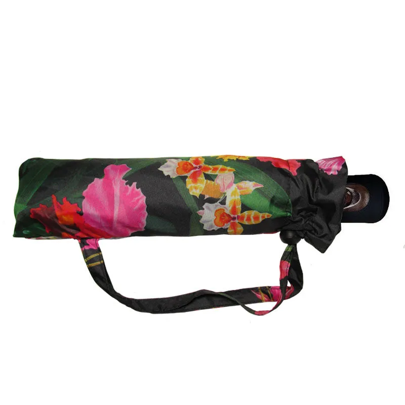 Orchid Flower Folding Umbrella
