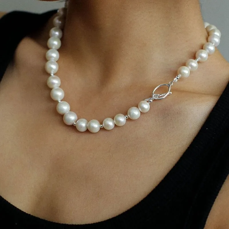 Round Baroque Pearls Beaded Necklace
