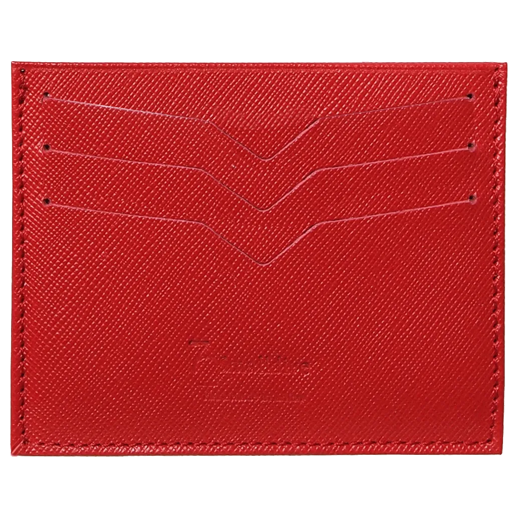 Saffiano Credit Card Wallet Red