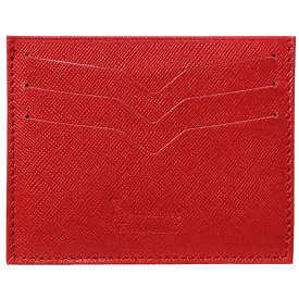 Saffiano Credit Card Wallet Red