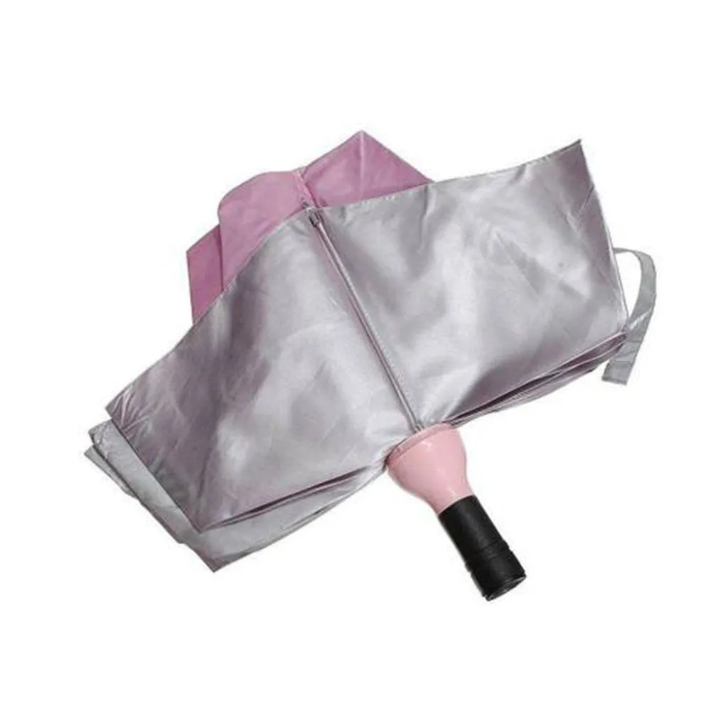 Stylish Umbrella Folding Plastic Wine Bottle Deco Umbrella (Random Multicolor) - H01732